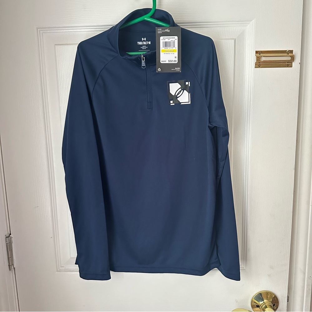 New Under Armour UA Velocity 3/4 Zip Long Sleeve Youth Medium New